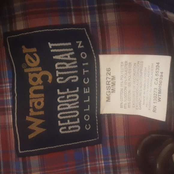 Wrangler George Straight Collection LS Button Down Shirt Sz M - Picture 6 of 6